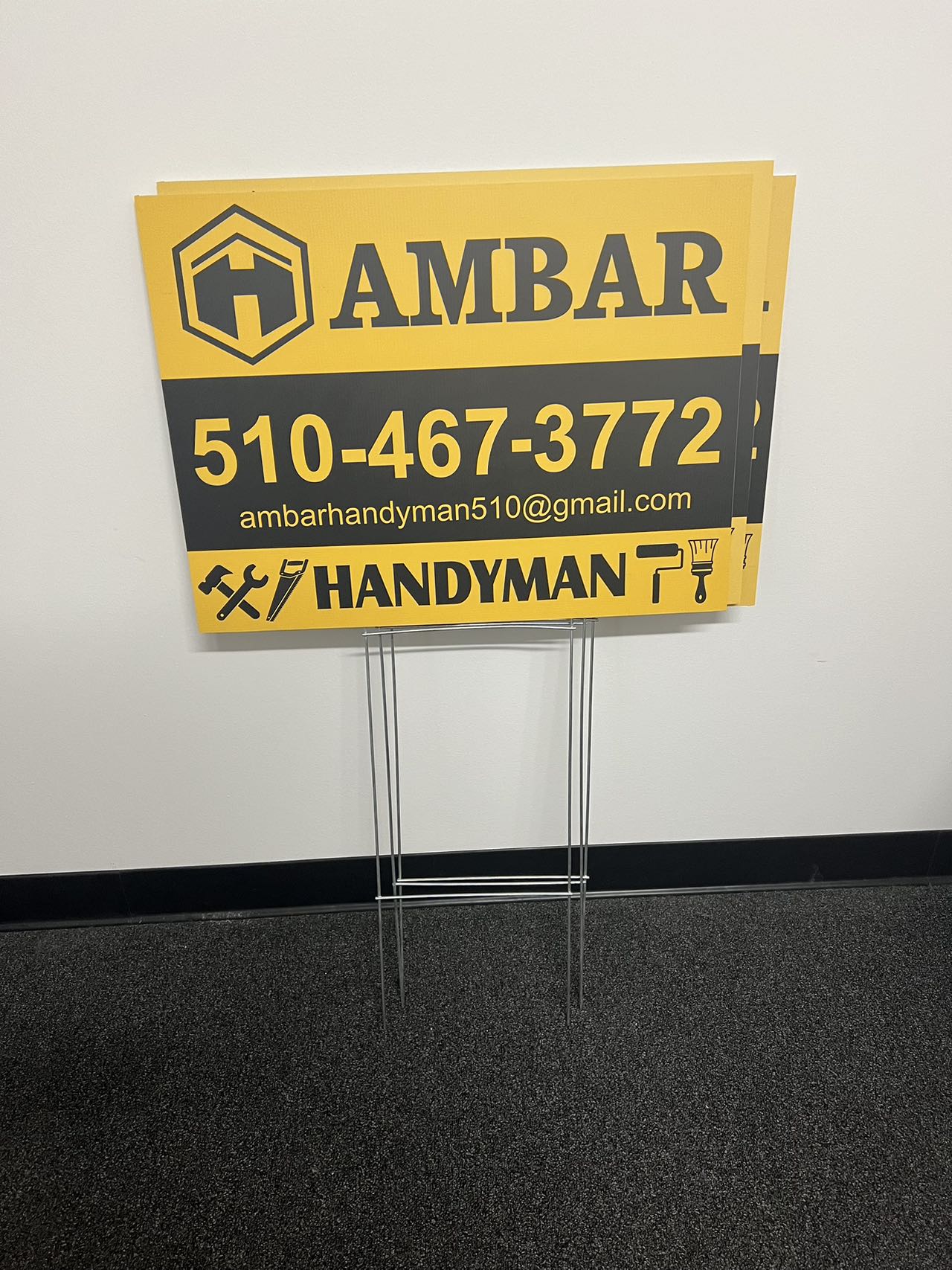 Yard sign/ portable small sign/double face sign/yard sell sign