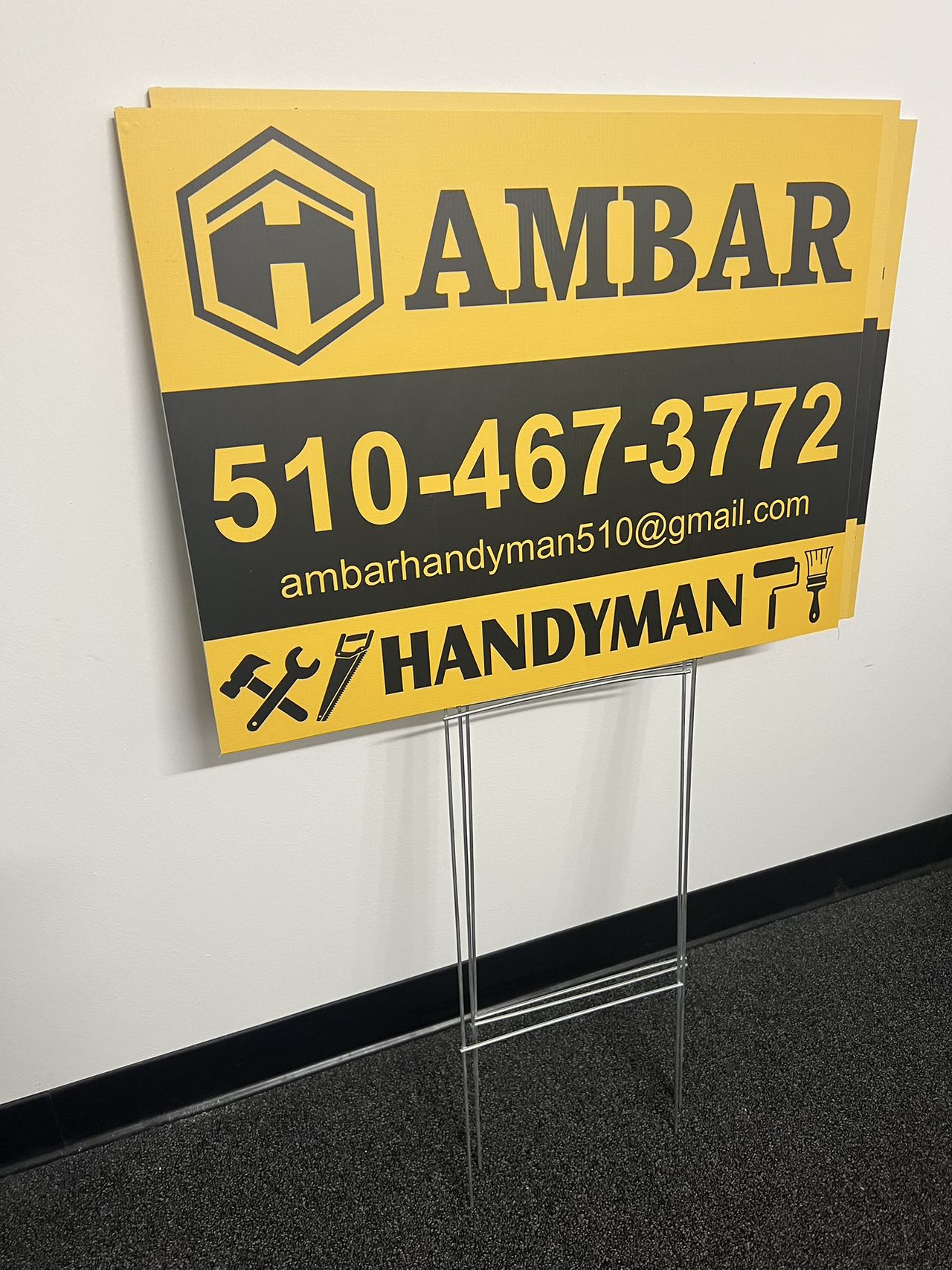 Yard sign/ portable small sign/double face sign/yard sell sign